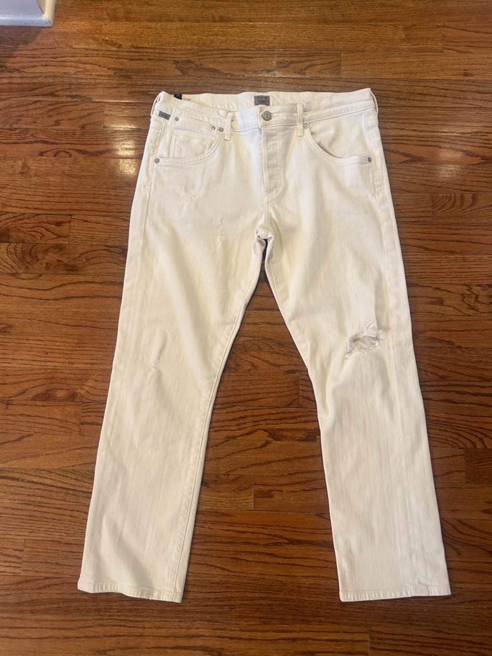 Citizens Of Humanity White Boyfriend Jeans